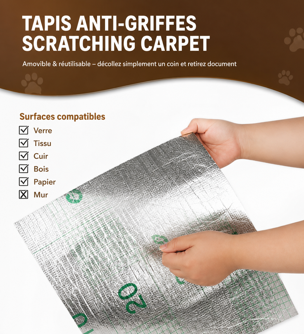 GriffProtect, protection anti-griffures pour chat en 5 tailles et 4 coloris